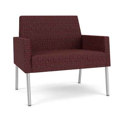 Lesro Mystic Lounge Reception Bariatric Chair, Silver, RF Nebbiolo Upholstery ML1401